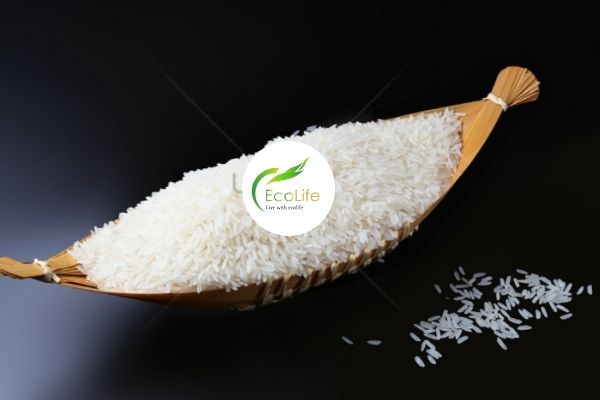 Gạo ST25 lúa tôm hạt thon dài, trắng trong